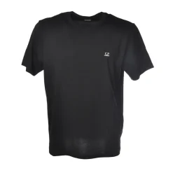 C.P. Company - Basic T-Shirt with Small Writing - Black - Luxury Exclusive Collection - Avvenice