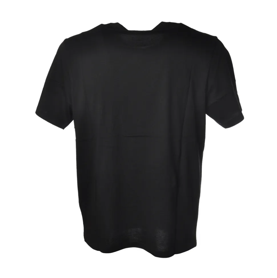 C.P. Company - Basic T-Shirt with Small Writing - Black - Luxury Exclusive Collection - Avvenice