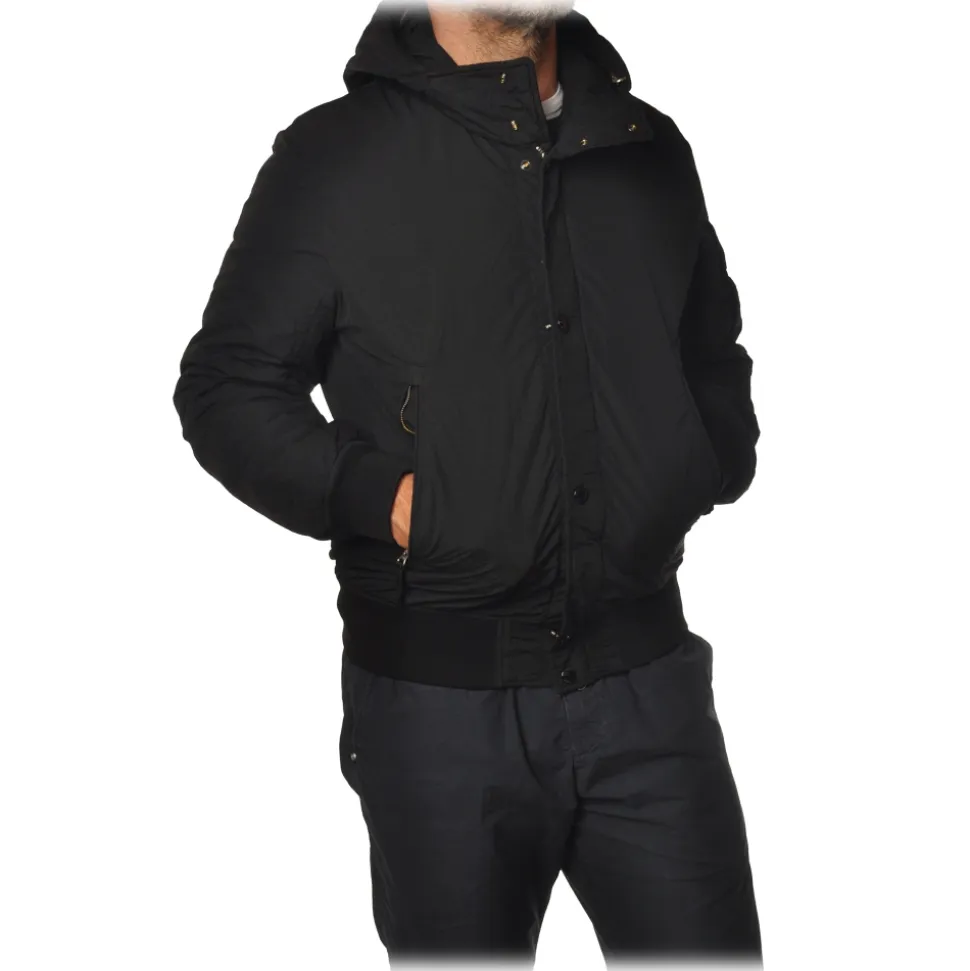 C.P. Company - Bomber Jacket with Hood - Black - Jacket - Luxury Exclusive Collection - Avvenice