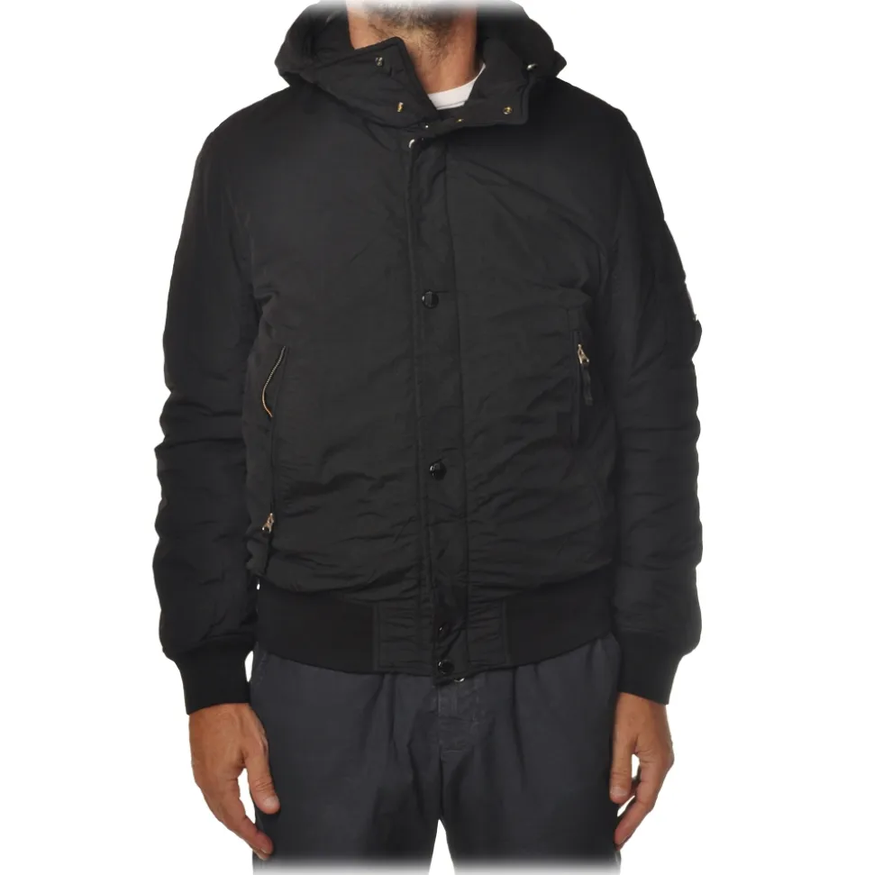 C.P. Company - Bomber Jacket with Hood - Black - Jacket - Luxury Exclusive Collection - Avvenice