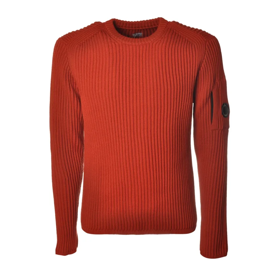 C.P. Company - Cannetté Crewneck - Orange - Sweater - Luxury Exclusive Collection - Avvenice
