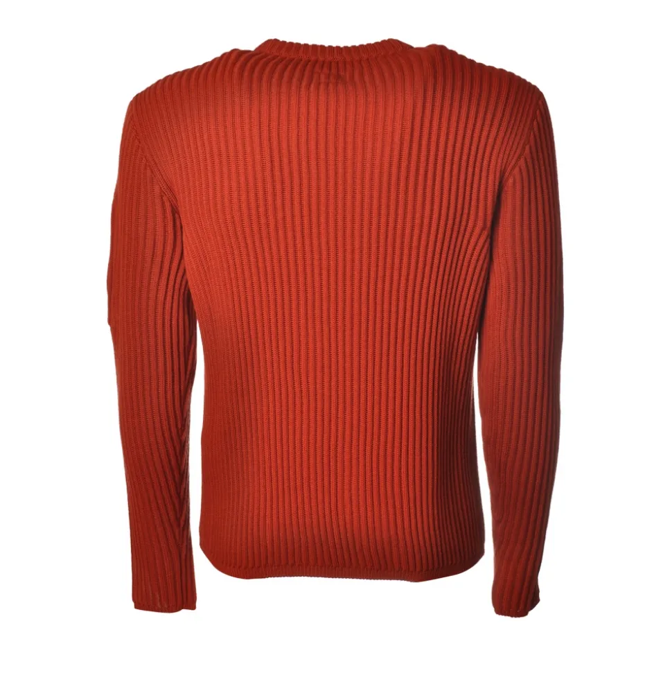 C.P. Company - Cannetté Crewneck - Orange - Sweater - Luxury Exclusive Collection - Avvenice