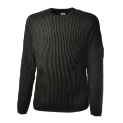 C.P. Company - Crewneck Pullover with Raglan Sleeve - Black - Sweater - Luxury Exclusive Collection - Avvenice