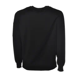 C.P. Company - Crewneck with Embossed Edges - Black - Sweater - Luxury Exclusive Collection - Avvenice