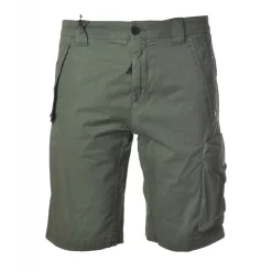 C.P. Company - Delavé Pocket Bermuda - Green - Trousers - Luxury Exclusive Collection - Avvenice