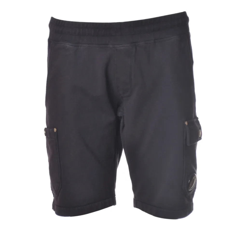 C.P. Company - Fleece Bermuda - Blue - Trousers - Luxury Exclusive Collection - Avvenice