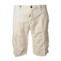 C.P. Company - Gabardine Bermuda with Pockets - White - Trousers - Luxury Exclusive Collection - Avvenice