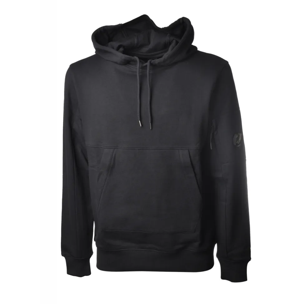 C.P. Company - Hooded Sweatshirt with Front Pocket - Blue - Sweater - Luxury Exclusive Collection - Avvenice