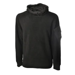 C.P. Company - Hooded Sweatshirt with Pocket - Black - Sweater - Luxury Exclusive Collection - Avvenice