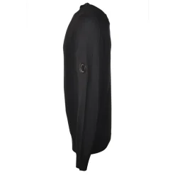 C.P. Company - Long Sleeve Crewneck Cotton Sweater - Black - Pullover - Luxury Exclusive Collection - Avvenice