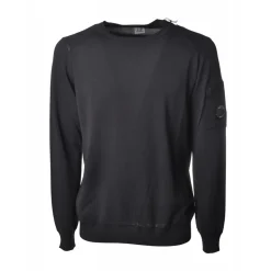 C.P. Company - Long Sleeve Crewneck Cotton Sweater - Blue - Pullover - Luxury Exclusive Collection - Avvenice