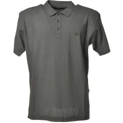 C.P. Company - Polo Shirt With Central Buttons  - Grey - Sweater - Luxury Exclusive Collection - Avvenice