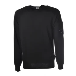C.P. Company - Pullover Made of Cotton Crepe - Black - Sweater - Luxury Exclusive Collection - Avvenice