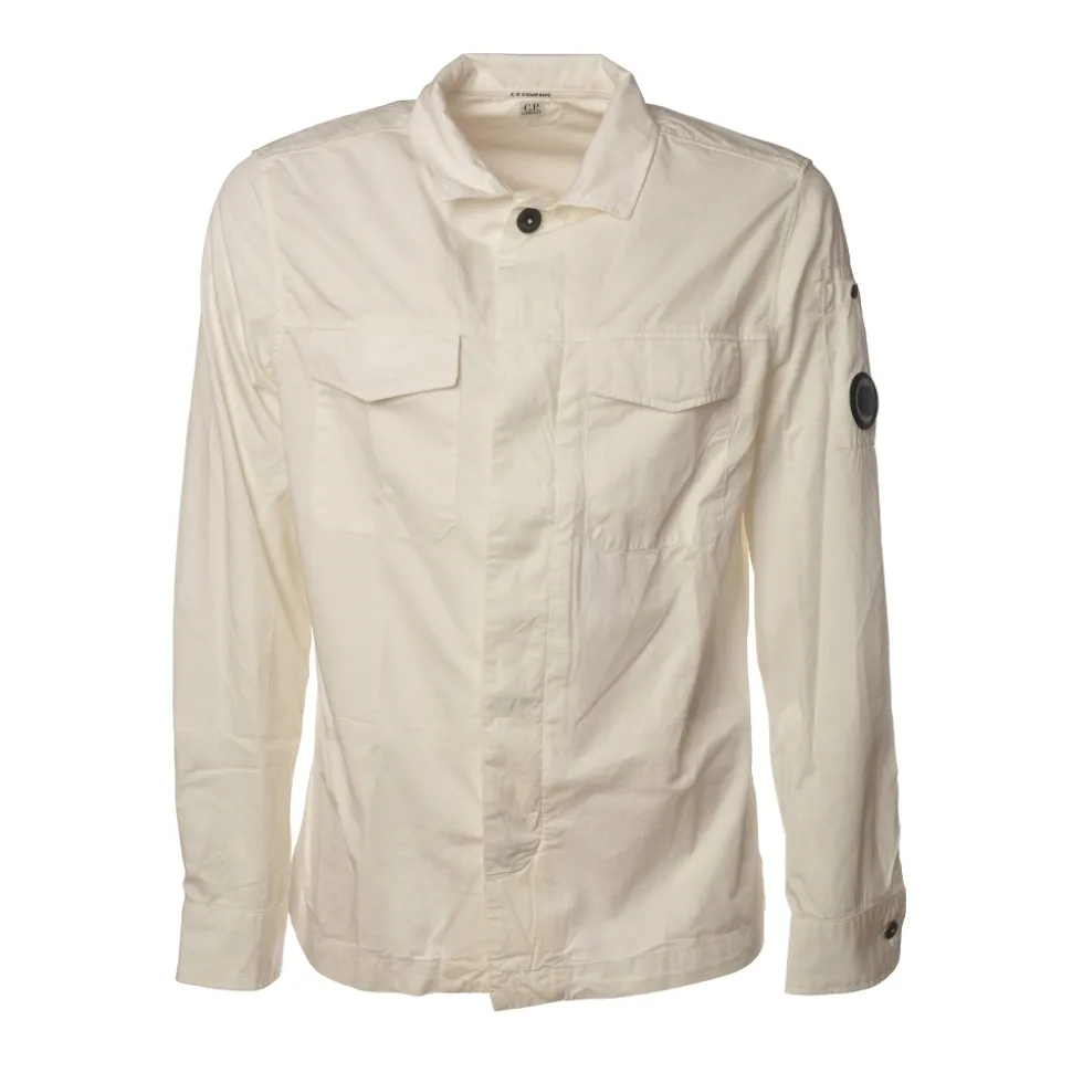 C.P. Company - Shirt with Front Pockets - White - Luxury Exclusive Collection - Avvenice
