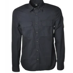 C.P. Company - Sports Shirt with Pockets And Logo - Blue - Shirts - Luxury Exclusive Collection - Avvenice