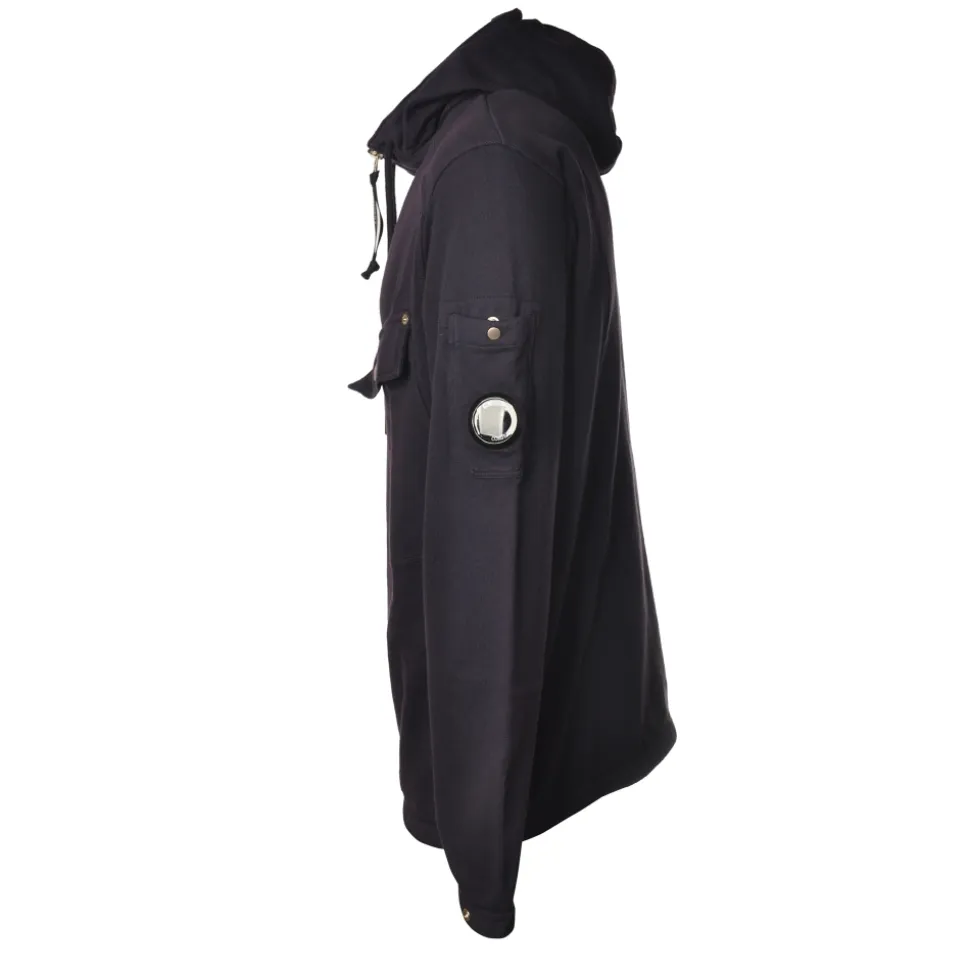 C.P. Company - Sweatshirt with Front Zip Closure and Large Pockets - Blue - Luxury Exclusive Collection - Avvenice