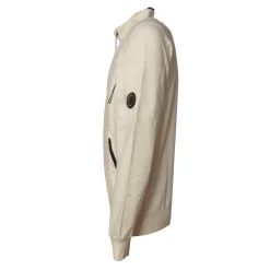 C.P. Company - Sweatshirt with Front Zip Closure - White - Luxury Exclusive Collection - Avvenice