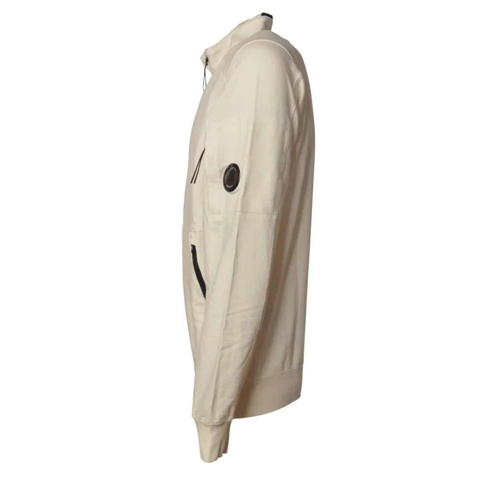 C.P. Company - Sweatshirt with Front Zip Closure - White - Luxury Exclusive Collection - Avvenice