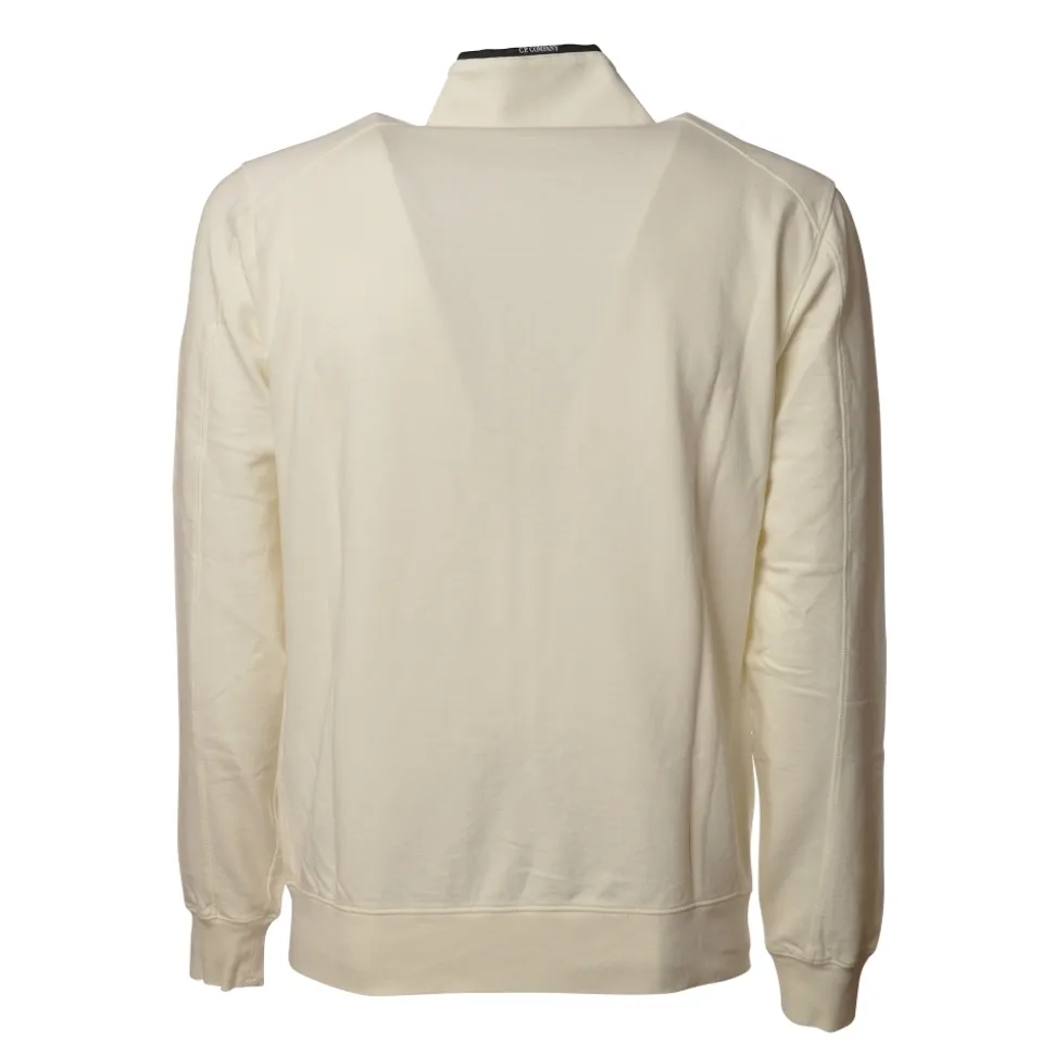 C.P. Company - Sweatshirt with Front Zip Closure - White - Luxury Exclusive Collection - Avvenice
