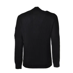 C.P. Company - Turtleneck Pullover with Buttons - Blue - Sweater - Luxury Exclusive Collection - Avvenice