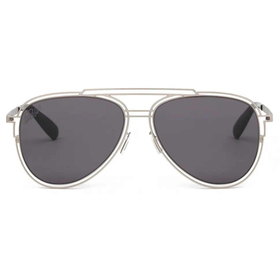 CR7 - Cristiano Ronaldo - GS001 - Semiglossy Silver Frame - Sunglasses - Exclusive Official Collection - CR7 Eyewear - Avvenice