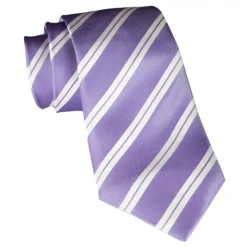 Cravates E.G. - Double Strip Tie - Lilac - Avvenice