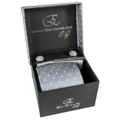 Cravates E.G. - Polka Dot Tie - Ice Gray - Avvenice