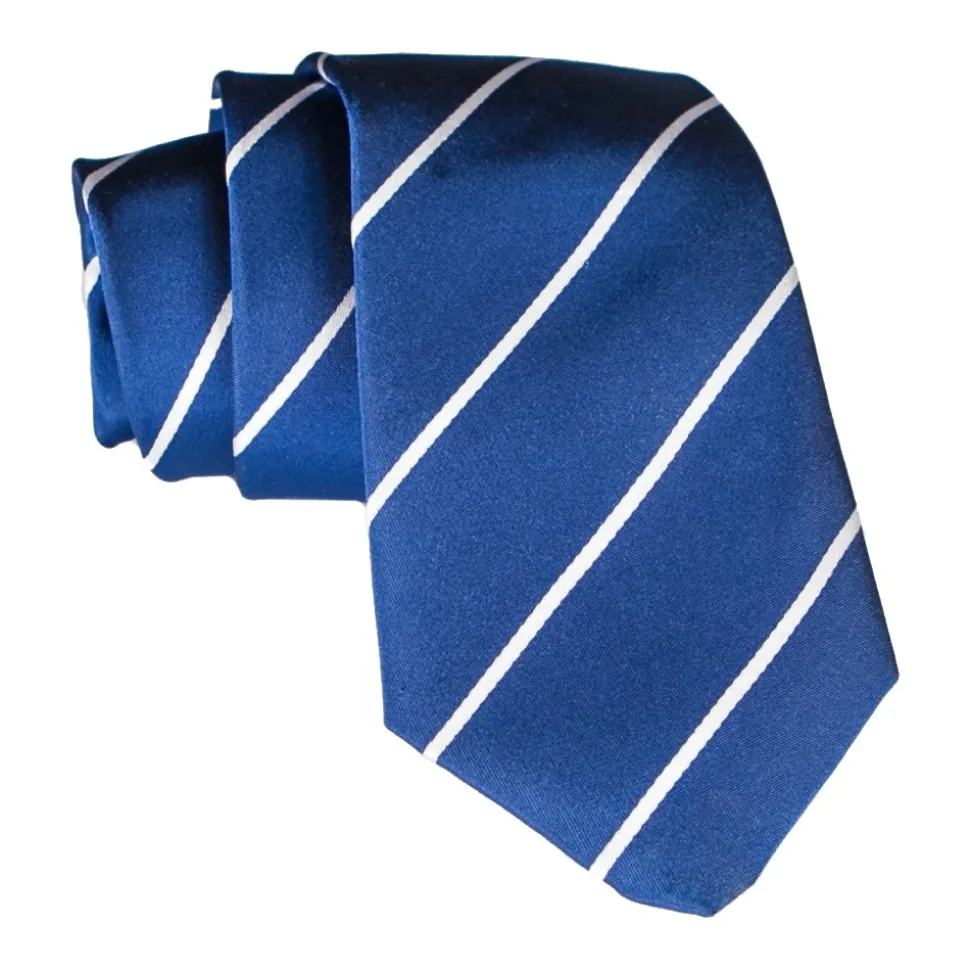 Cravates E.G. - Single Stripe Tie - Cobalt Blue - Avvenice