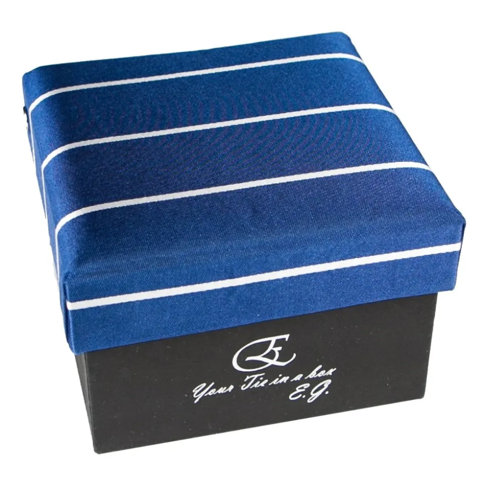 Cravates E.G. - Single Stripe Tie - Cobalt Blue - Avvenice