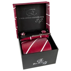 Cravates E.G. - Single Stripe Tie - Cardinal Red - Avvenice