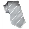 Cravates E.G. - Single Stripe Tie - Ice Gray - Avvenice