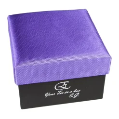 Cravates E.G. - Solid Square Pattern Tie - Violet - Avvenice
