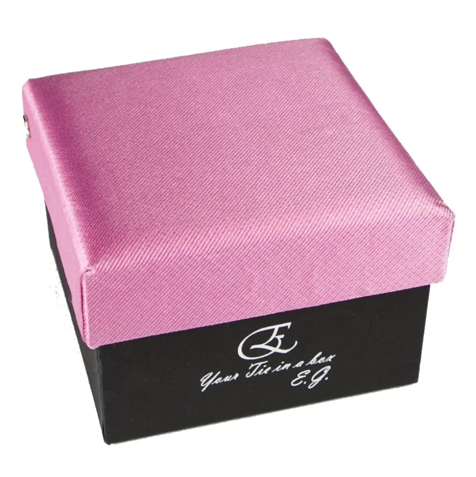 Cravates E.G. - Solid Square Pattern Tie - Warm Rose - Avvenice