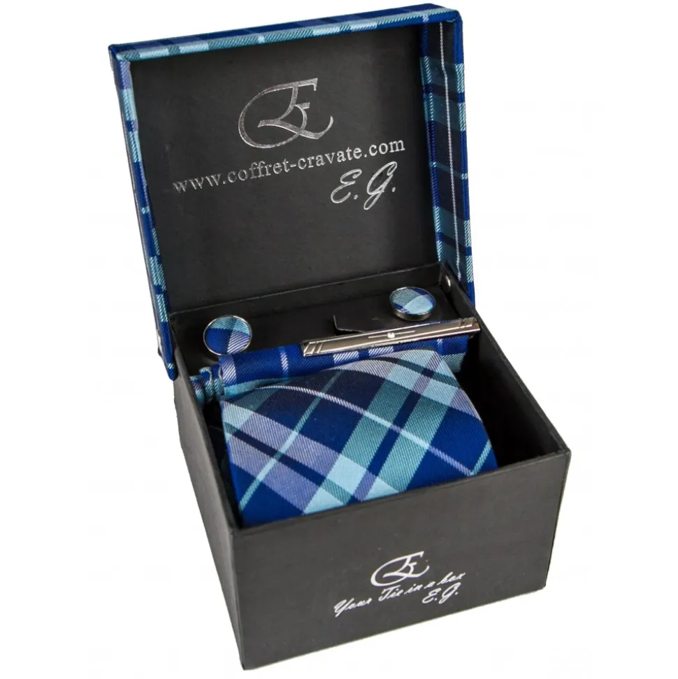 Cravates E.G. - Tartan Tie - Blue Navy - Avvenice
