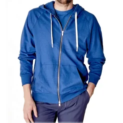 Cruna - Bel Air Sweatshirt in Cotton and Cashmere - 386 - Royal Blue - Handmade in Italy - Luxury High Quality Sweatshirt - Avvenice