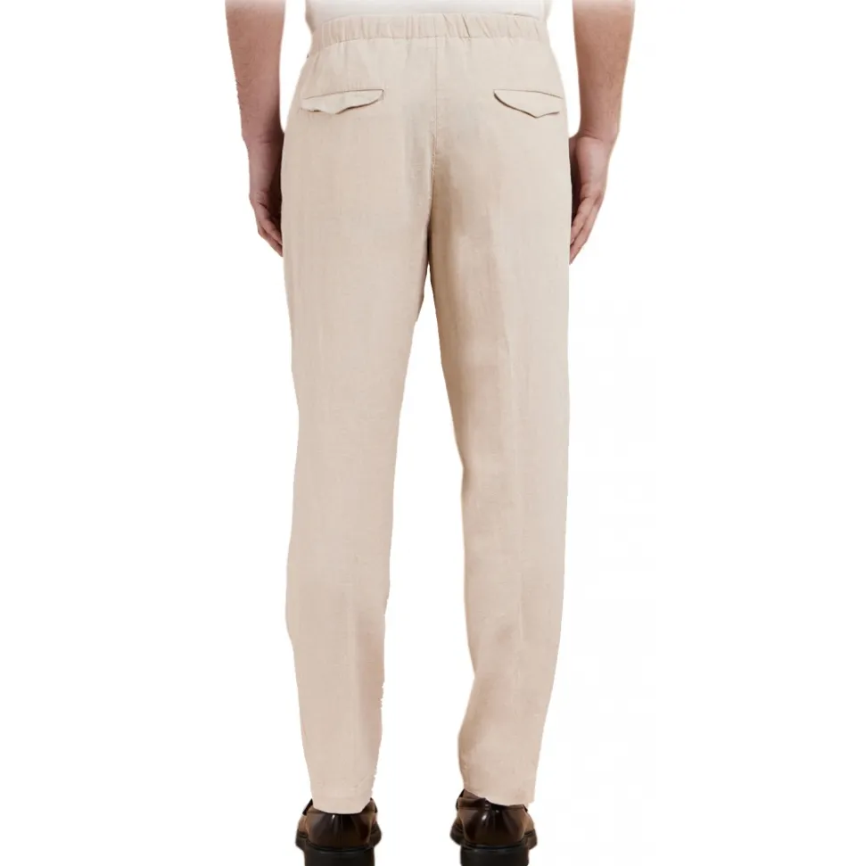 Cruna - Burano Trousers - 1509 - Ecru - Handmade in Italy - Luxury High Quality Collection - Avvenice