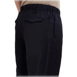 Cruna - Burano Trousers - 1516 - Night Blue - Handmade in Italy - Luxury High Quality Collection - Avvenice