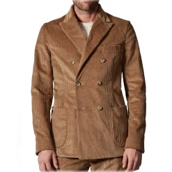 Cruna - Chelsea Jacket in Corduroy - 611 - Cognac - Handmade in Italy - Luxury High Quality Jacket - Avvenice