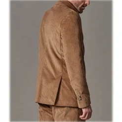 Cruna - Chelsea Jacket in Corduroy - 611 - Cognac - Handmade in Italy - Luxury High Quality Jacket - Avvenice