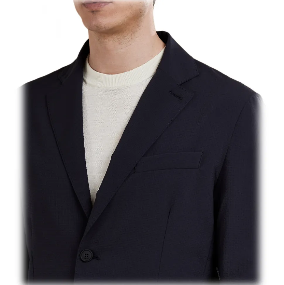 Cruna - Hudson Jacket - 1527 - Night Blue - Handmade in Italy - Luxury High Quality Collection - Avvenice