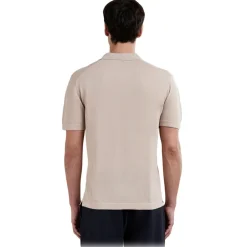 Cruna - Levante Polo Shirt - 1531 - Sesame - Handmade in Italy - Luxury High Quality Collection - Avvenice