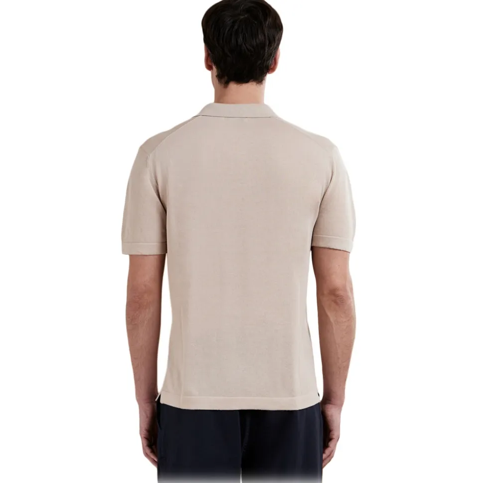 Cruna - Levante Polo Shirt - 1531 - Sesame - Handmade in Italy - Luxury High Quality Collection - Avvenice