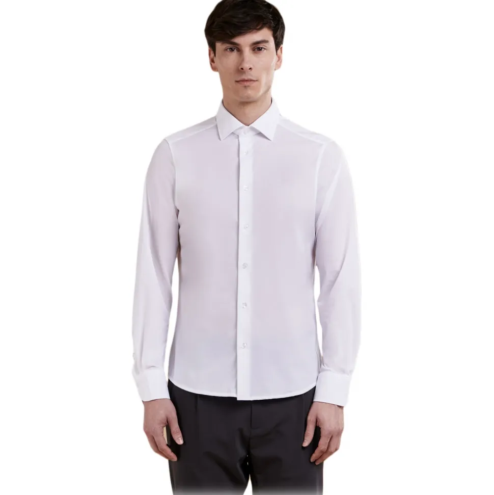 Cruna - Manhattan Shirt - 1526 - White - Handmade in Italy - Luxury High Quality Collection - Avvenice