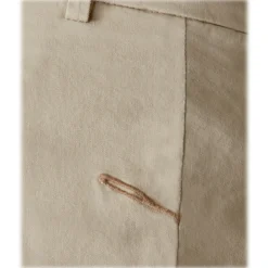 Cruna - Marais Trousers in Cotton - 510 - ECRU - Handmade in Italy - Luxury High Quality Pants - Avvenice