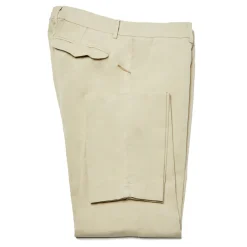 Cruna - Marais Trousers in Cotton - 510 - ECRU - Handmade in Italy - Luxury High Quality Pants - Avvenice