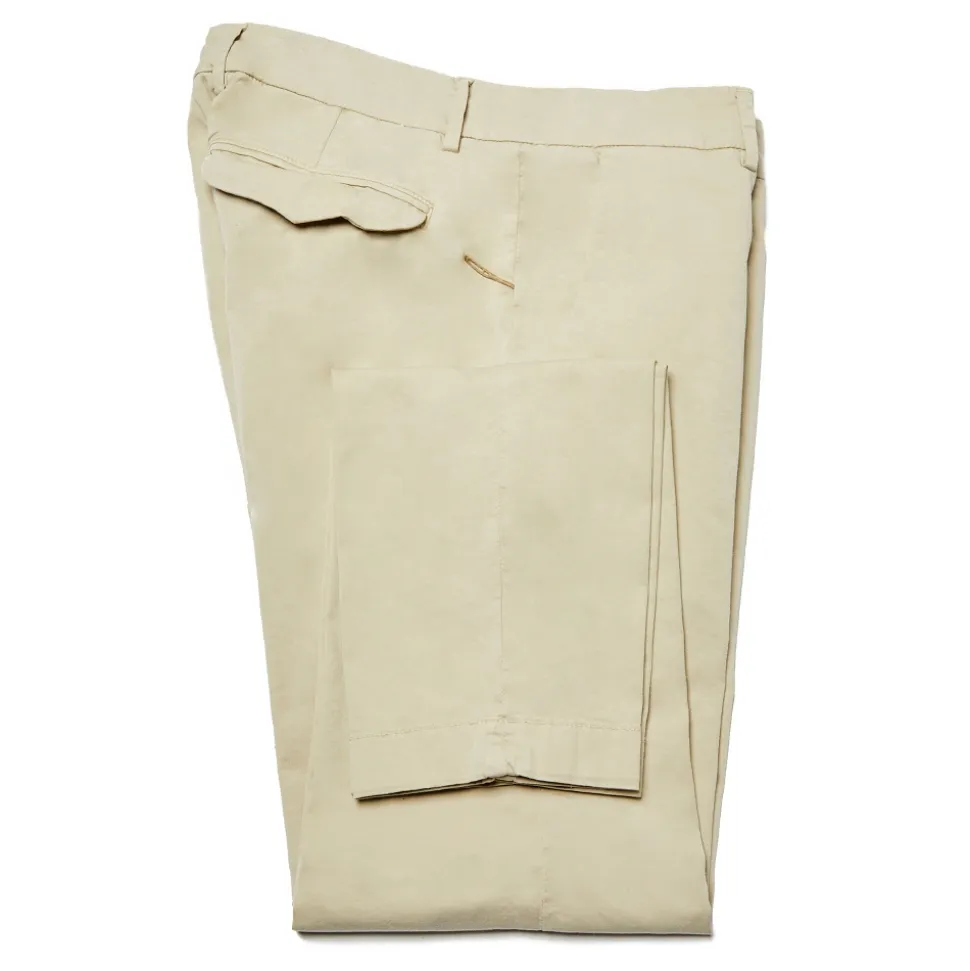 Cruna - Marais Trousers in Cotton - 510 - ECRU - Handmade in Italy - Luxury High Quality Pants - Avvenice