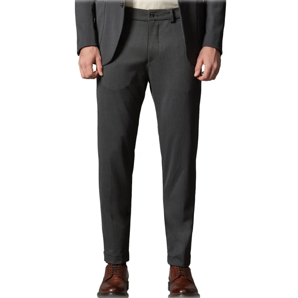 Cruna - Marais Trousers in Tech Wool - 648 - Slate - Handmade in Italy - Luxury High Quality Pants - Avvenice