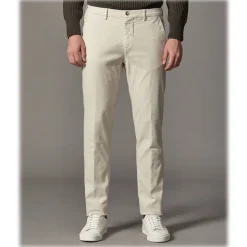 Cruna - Marais Trousers in Cotton Drill - 600 - White Rope - Handmade in Italy - Luxury High Quality Pants - Avvenice