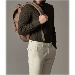 Cruna - Marais Trousers in Cotton Drill - 600 - White Rope - Handmade in Italy - Luxury High Quality Pants - Avvenice