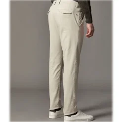 Cruna - Marais Trousers in Cotton Drill - 600 - White Rope - Handmade in Italy - Luxury High Quality Pants - Avvenice